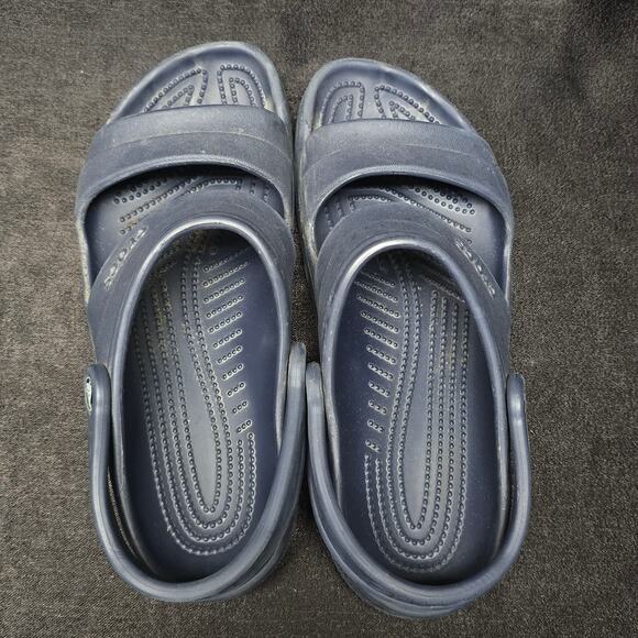 Crocs Classic Strap Open Toe Blue Sandals - Picture 7 of 9